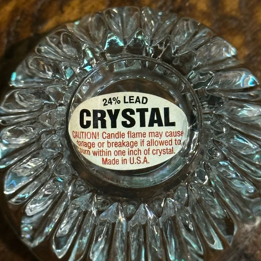 VINTAGE American Crystal Votives Collection Lot of 3 Full Lead Crystal 24%